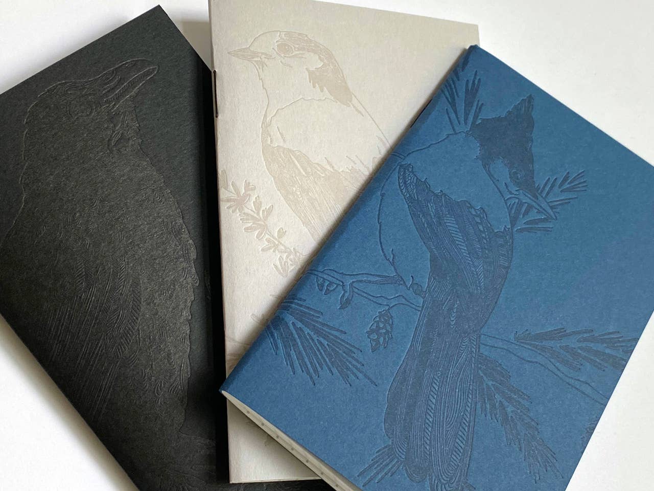 Porchlight Press Letterpress - Mono Raven Pocket Notebook - Agricola Street Books
