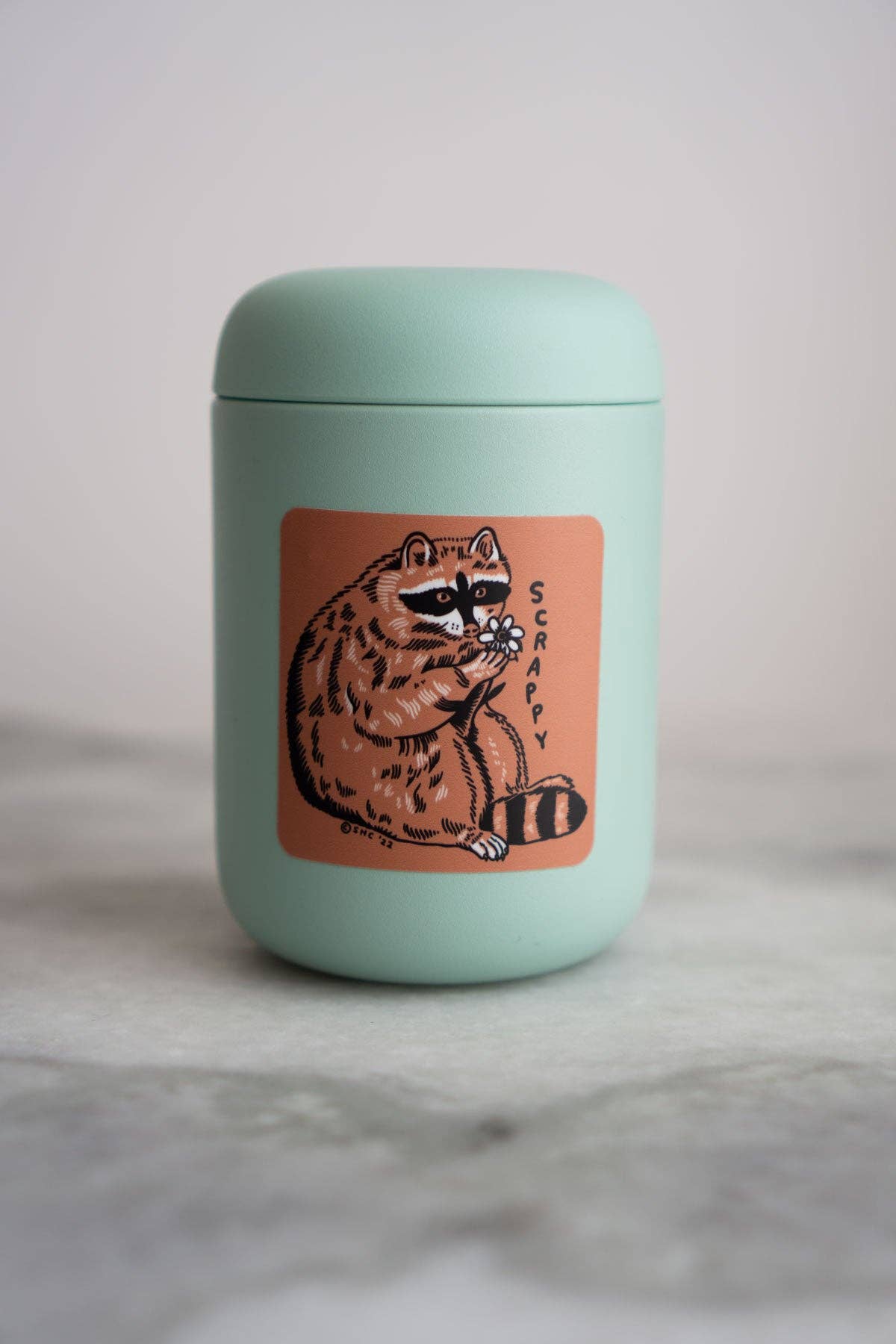 Stay Home Club - Scrappy Raccoon Sticker | Waterproof Vinyl Sticker - Agricola Street Books