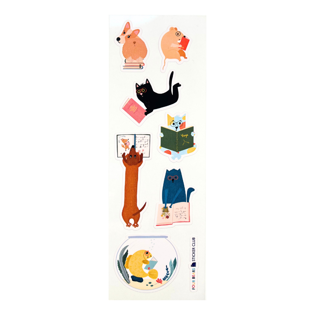 Four Bears Sticker Club - Reading Pets - Agricola Street Books