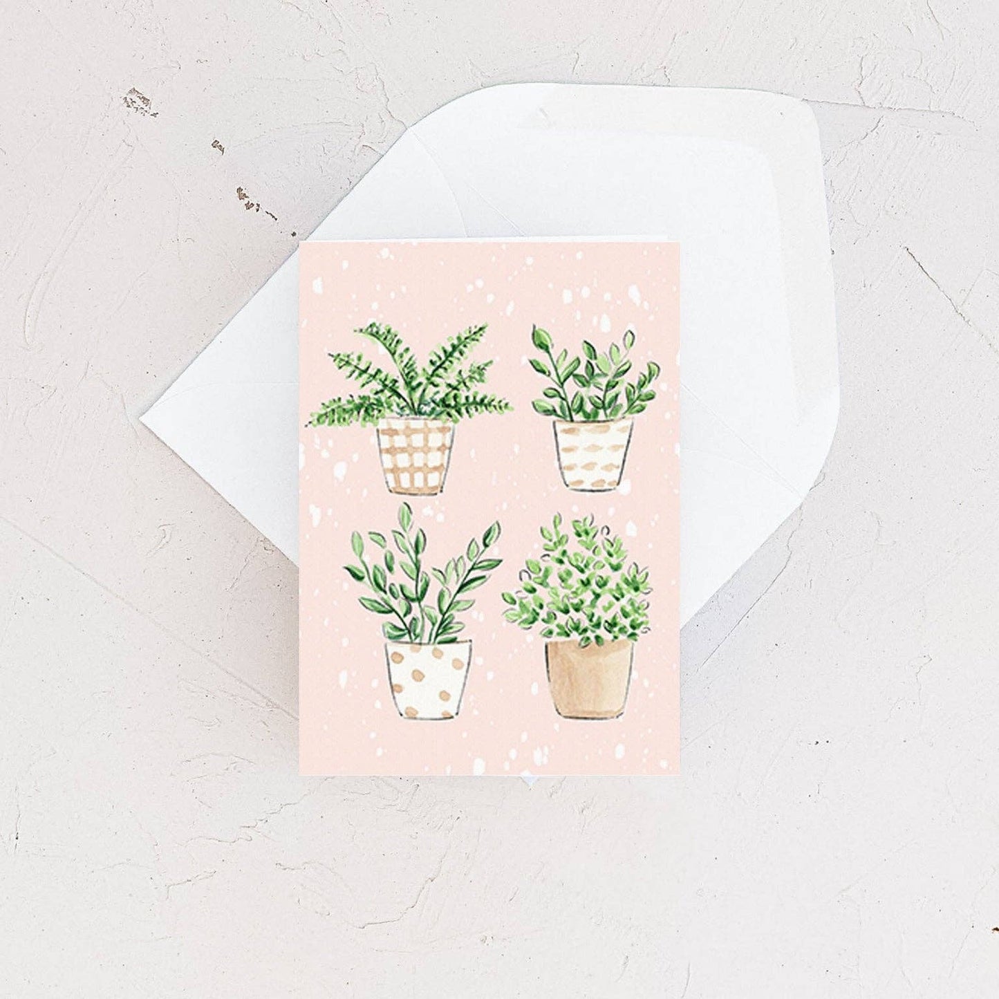 Almeida Illustrations - Mini Card - Plants Quartet -Everyday Botanical Greeting Card - Agricola Street Books
