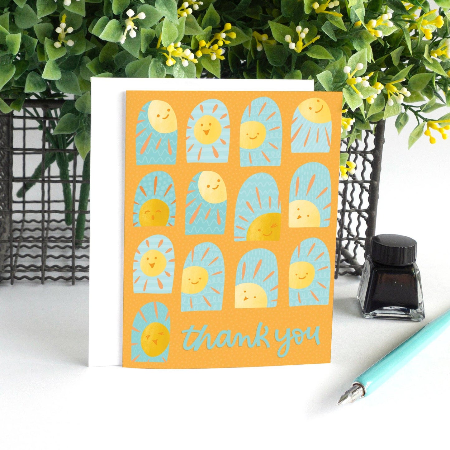 Pedaller Designs - Sunshine Thank You Card - Agricola Street Books