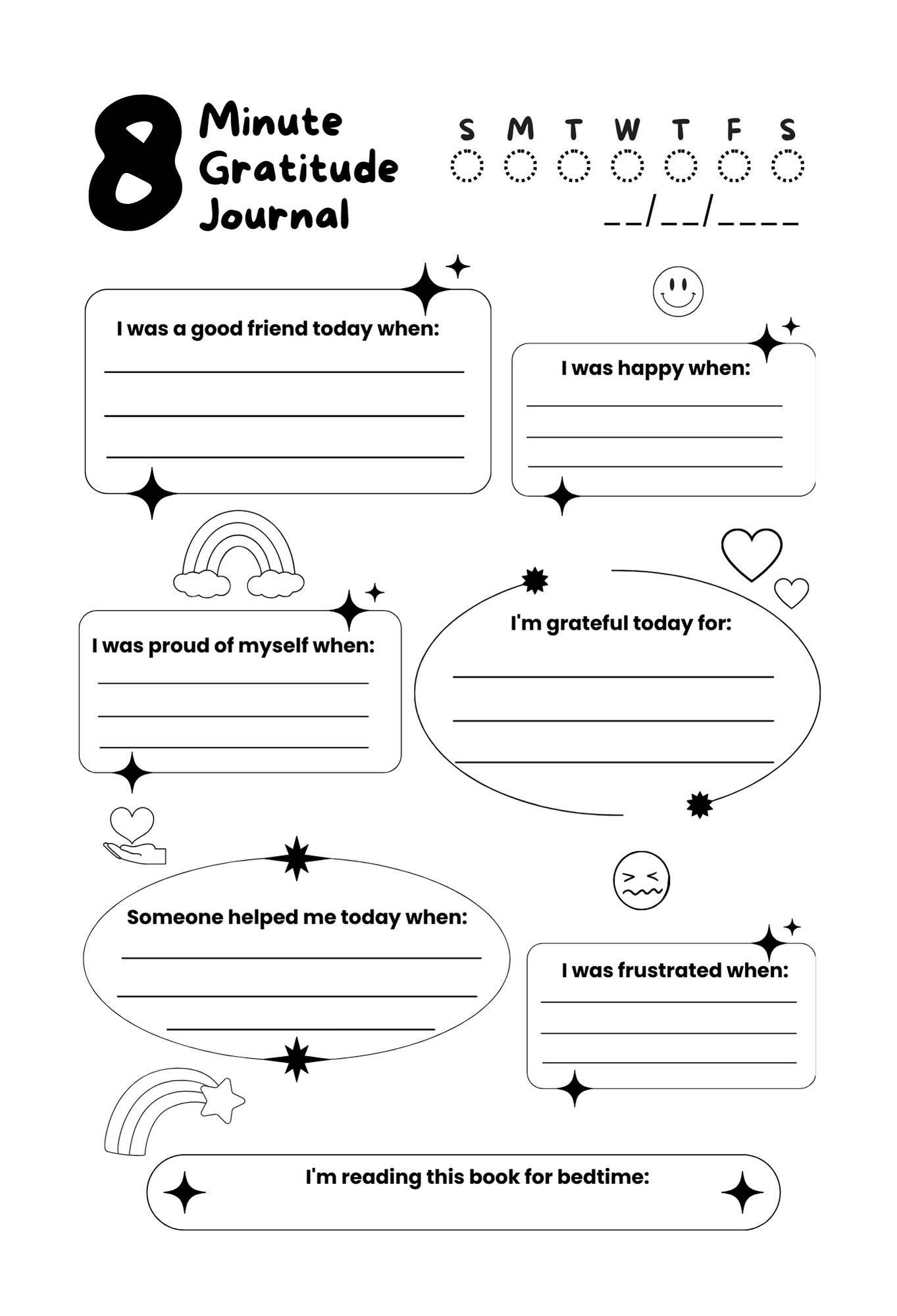 Doodle Paw Press - My 8 Minute Gratitude Journal - Agricola Street Books