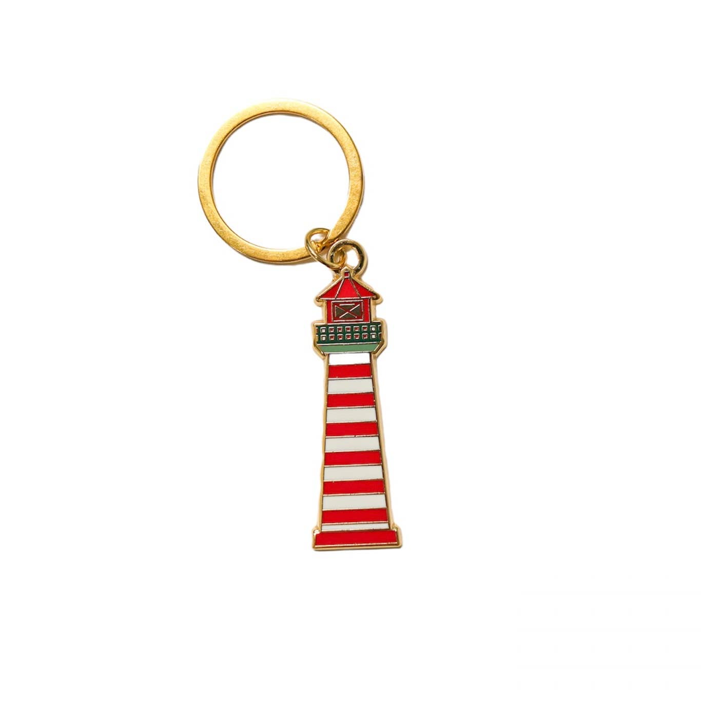 Paper Hearts™ - Striped Lighthouse | Keychain - Agricola Street Books