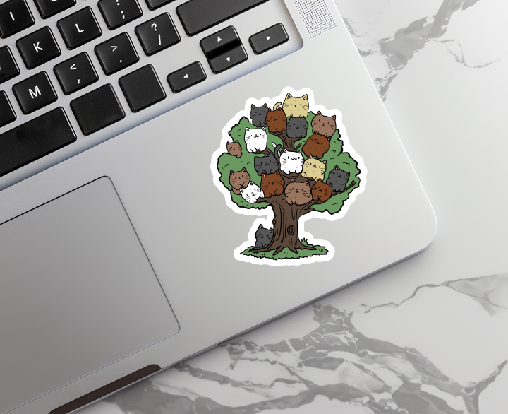 Rebel and Siren Stickers - Cat Tree | Animal | Pet | Waterproof Sticker | 2.5"