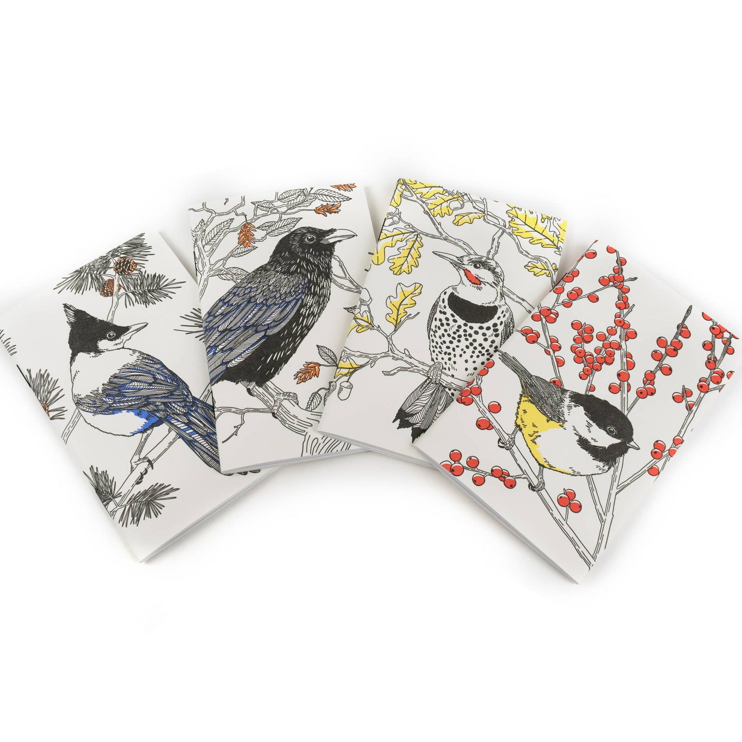 Porchlight Press Letterpress - Black-capped Chickadee Pocket Notebook - West Coast Birds - Agricola Street Books