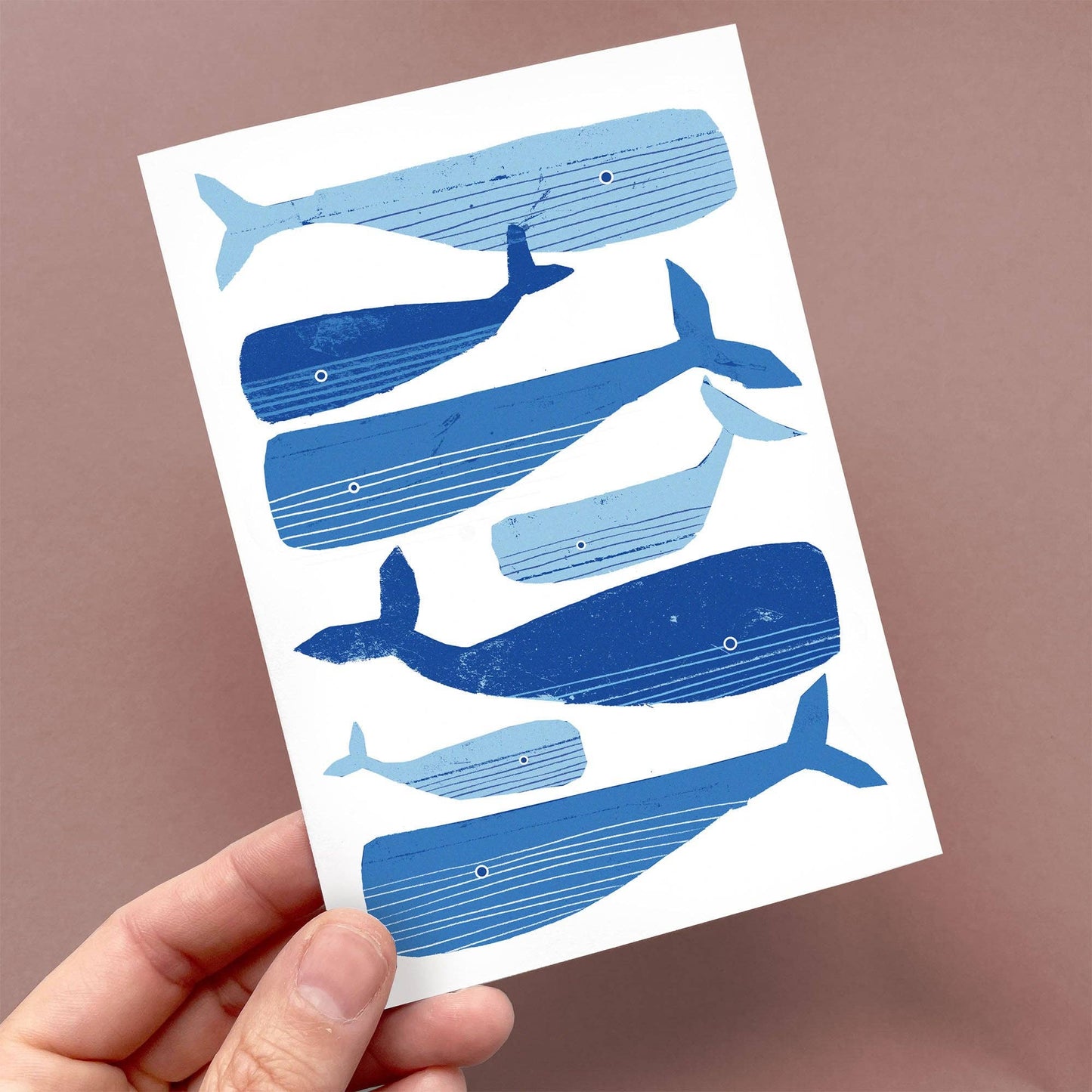 Kautzi Illustrations - Greeting Card Pod of Whales - Agricola Street Books