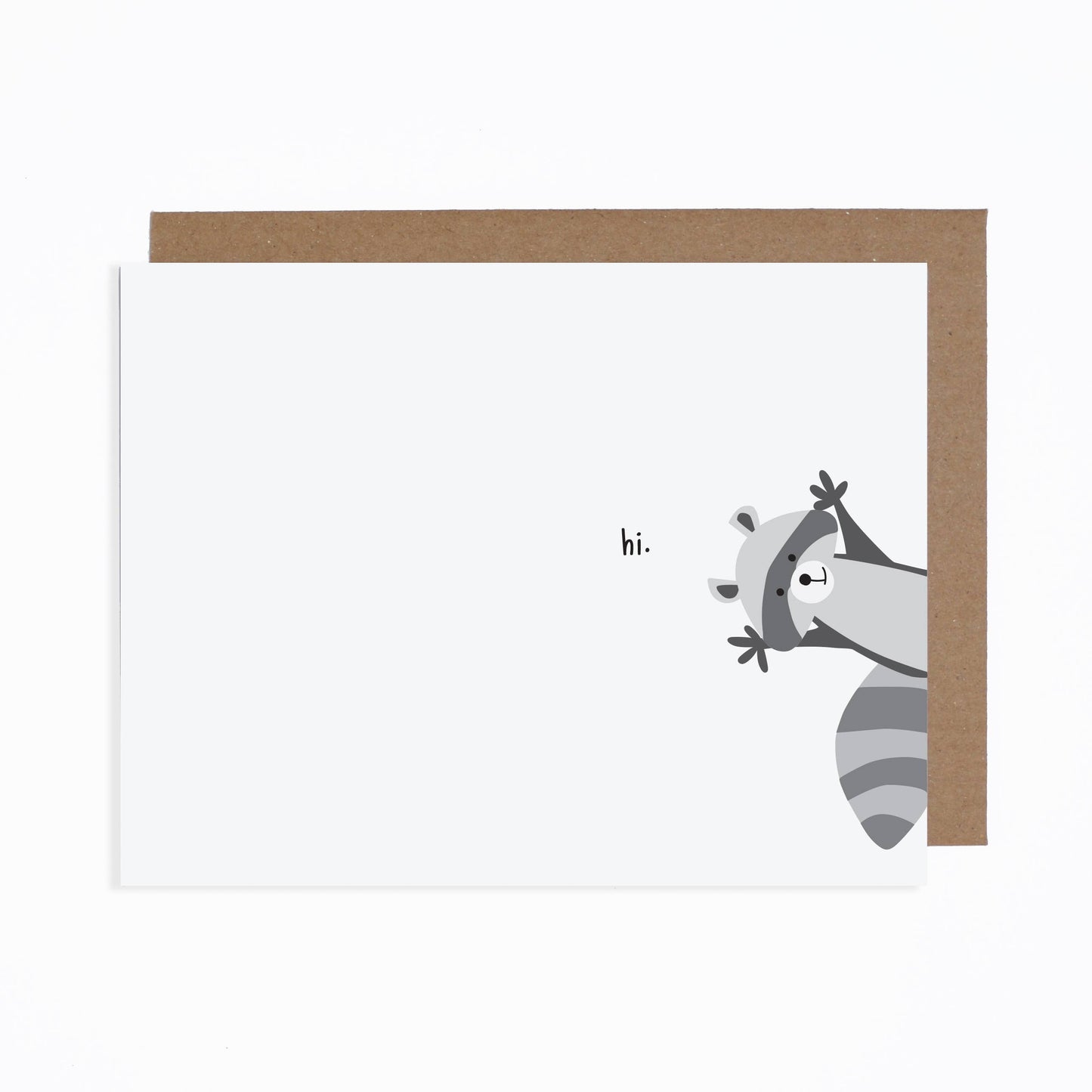 carolyndraws - Raccoon Hello Card - Agricola Street Books