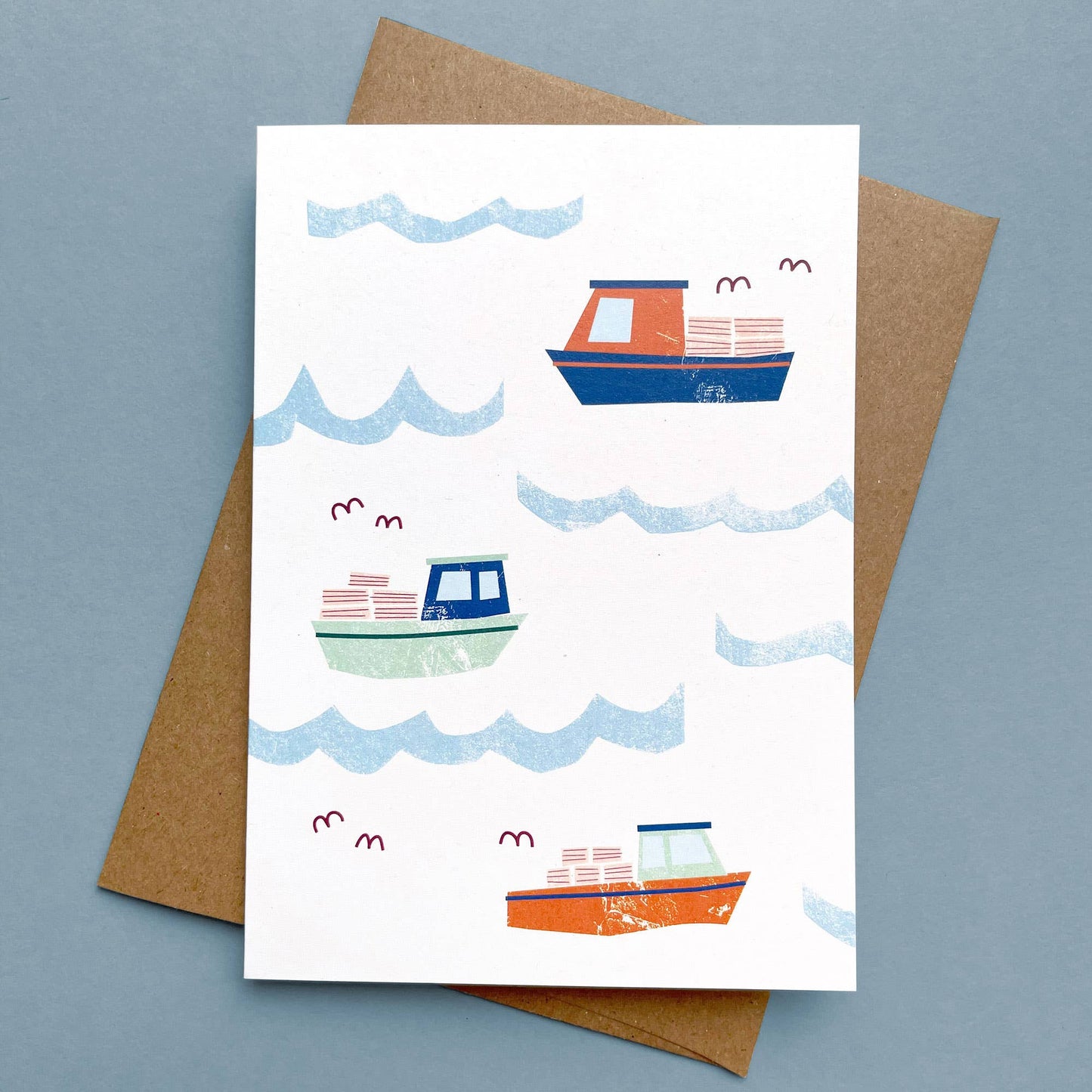 Kautzi Illustrations - Greeting Card Lobster Boats
