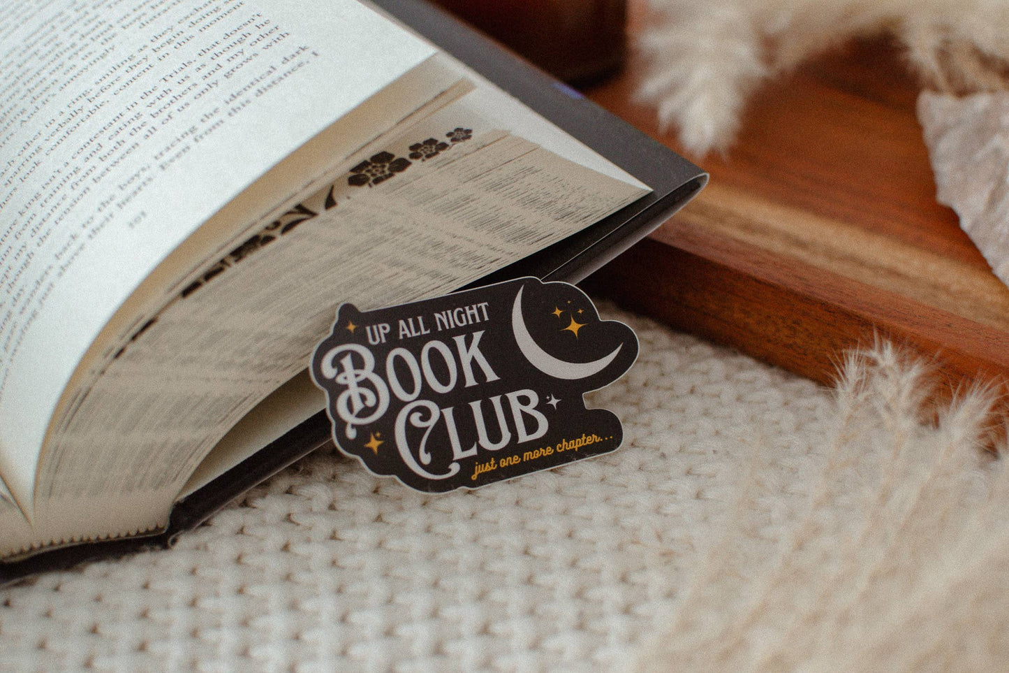 Brush + Bird Paper Co. - Book Club Sticker | Up All Night, Reader Vinyl Sticker