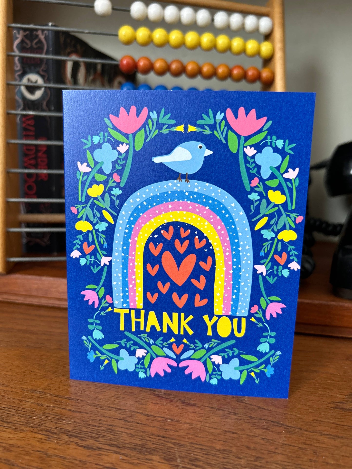 Happy Just Happy - Thank You Rainbow Colourful Greeting Card(BLANK) - Agricola Street Books