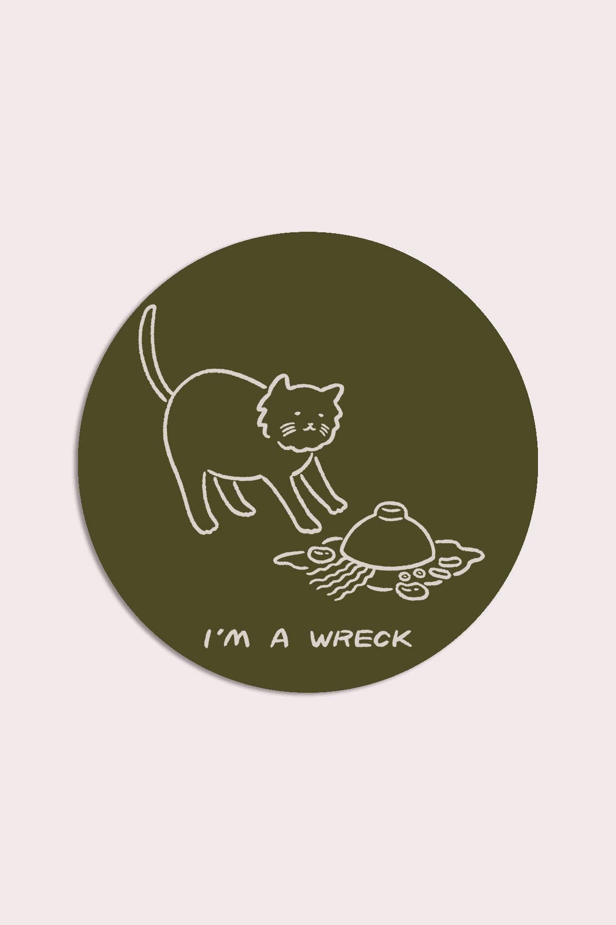 Stay Home Club - I'm A Wreck (Soup) Vinyl Sticker - Agricola Street Books