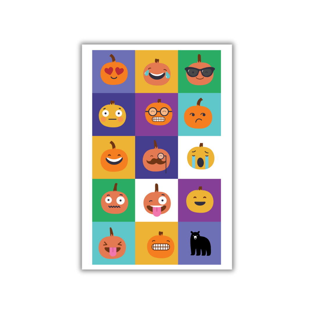 Four Bears Sticker Club - Emoji Pumpkins