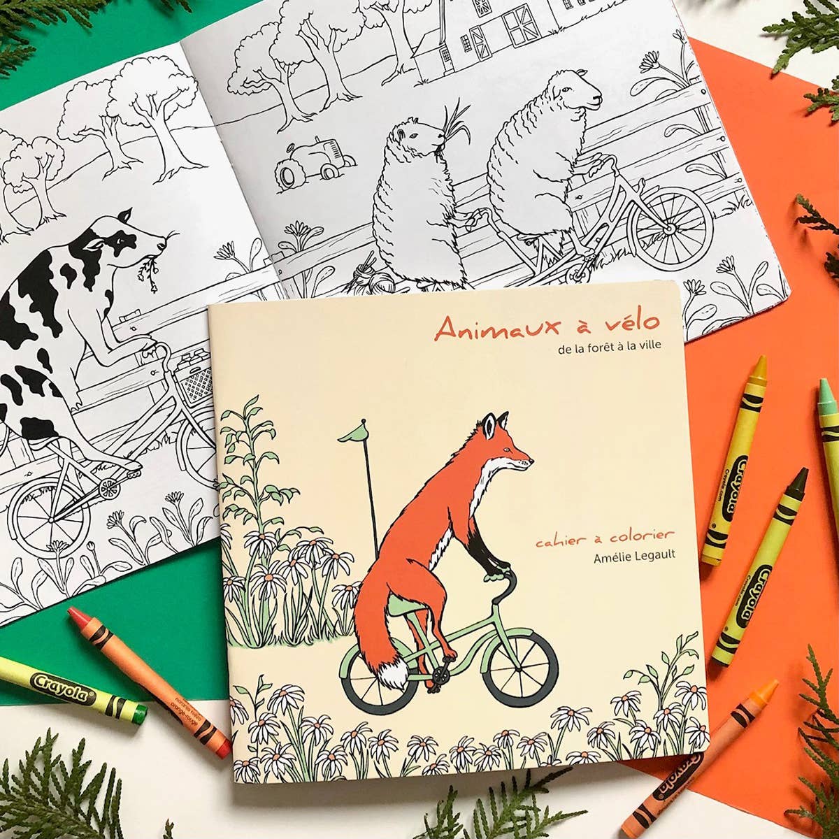 Sardines Studio - Coloring book - Animals on Bikes From the Forest to the Town - Agricola Street Books