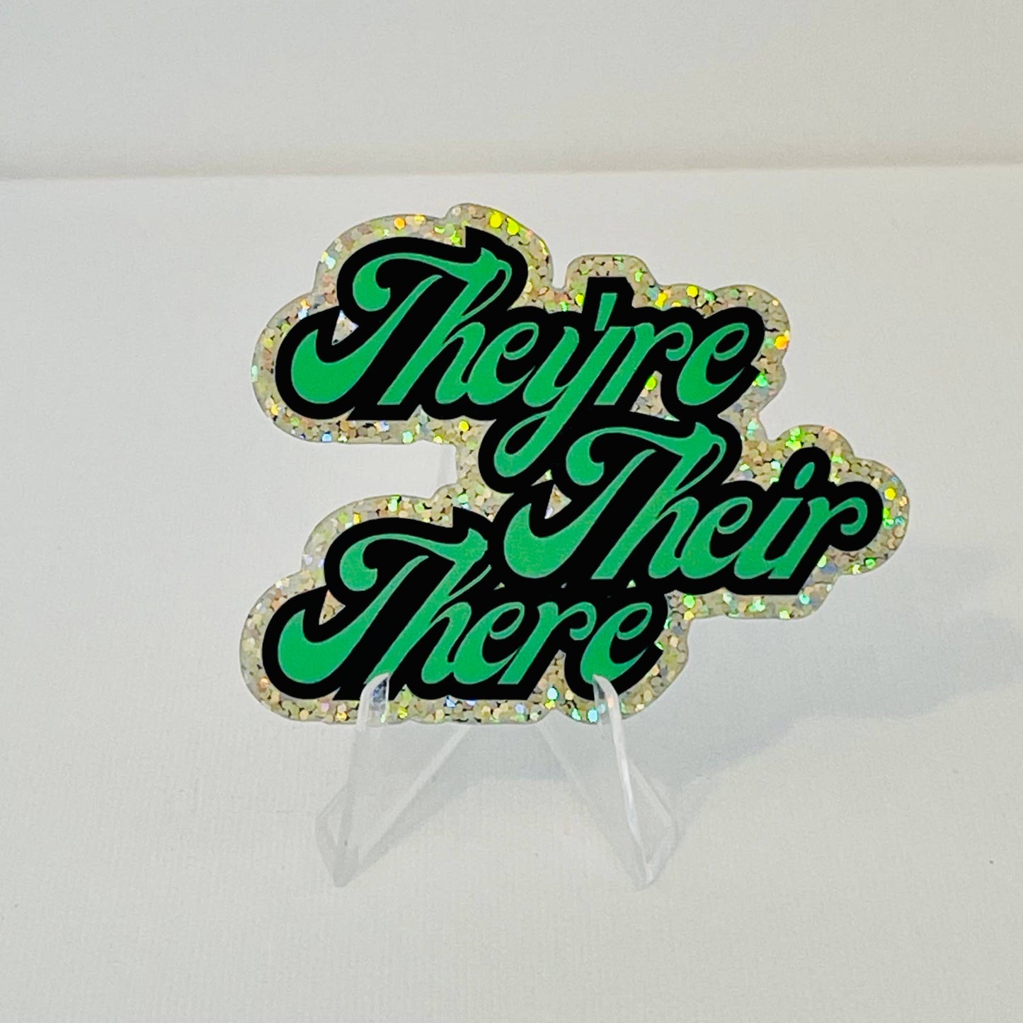 NovelTea Bookstore & Gifts - They're, Their, There - Holographic Grammar Snob Sticker - Agricola Street Books