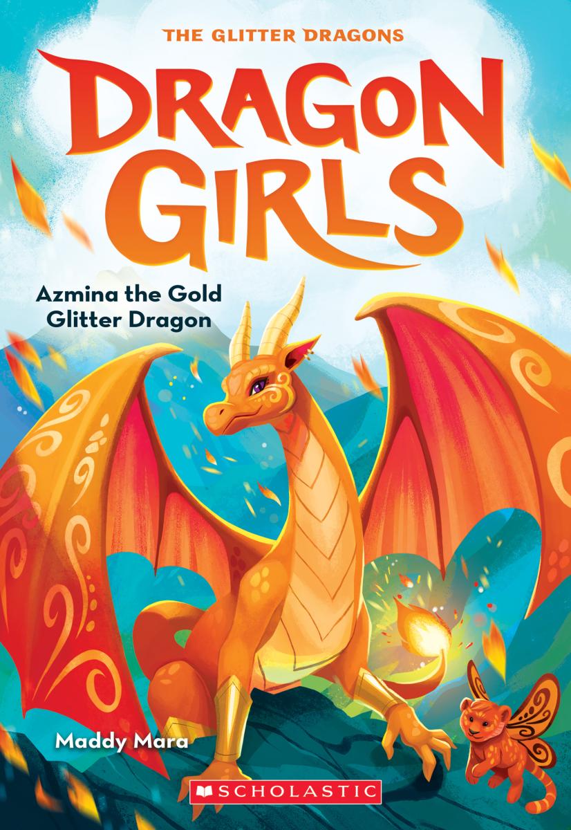 Azmina the Gold Glitter Dragon (Dragon Girls #1) - Agricola Street Books