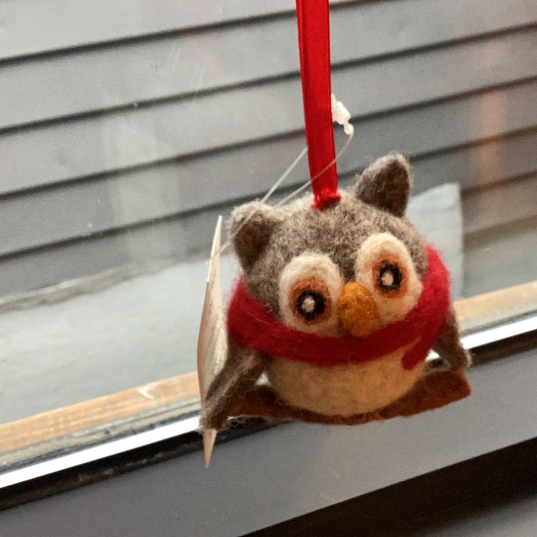 Wool Owl Ornament - Agricola Street Books