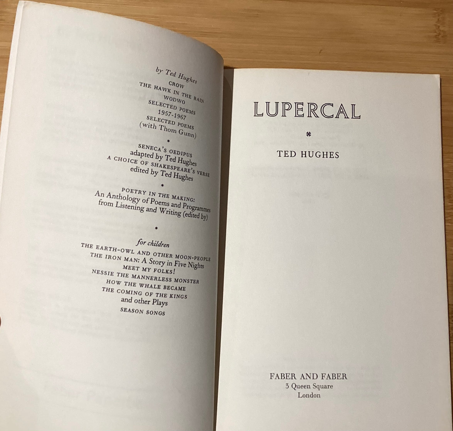 Lupercal - Agricola Street Books