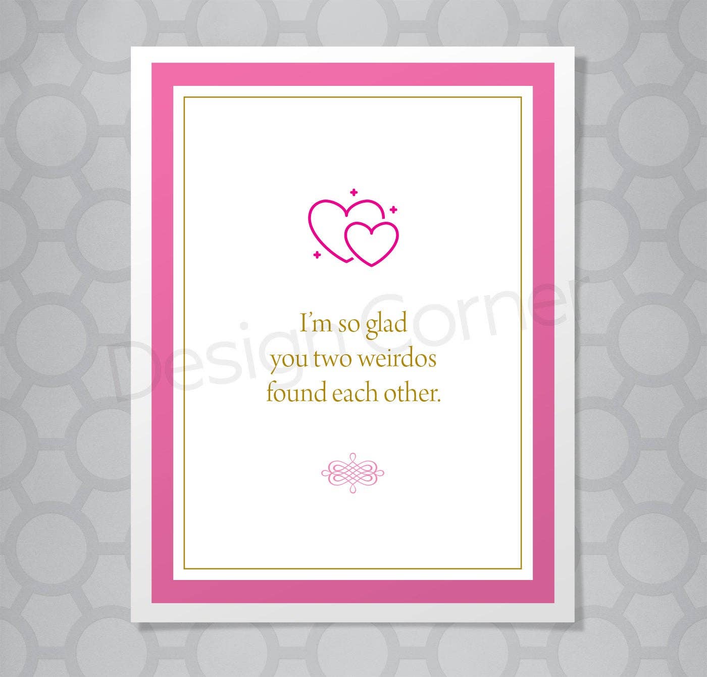 Design Corner - Two Weirdos Wedding Card - Agricola Street Books