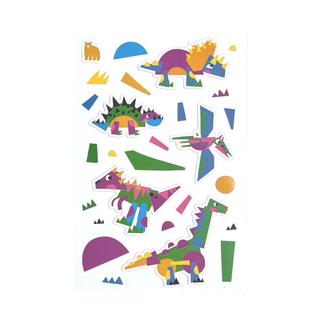 Four Bears Sticker Club - Dino-Shapes - Agricola Street Books