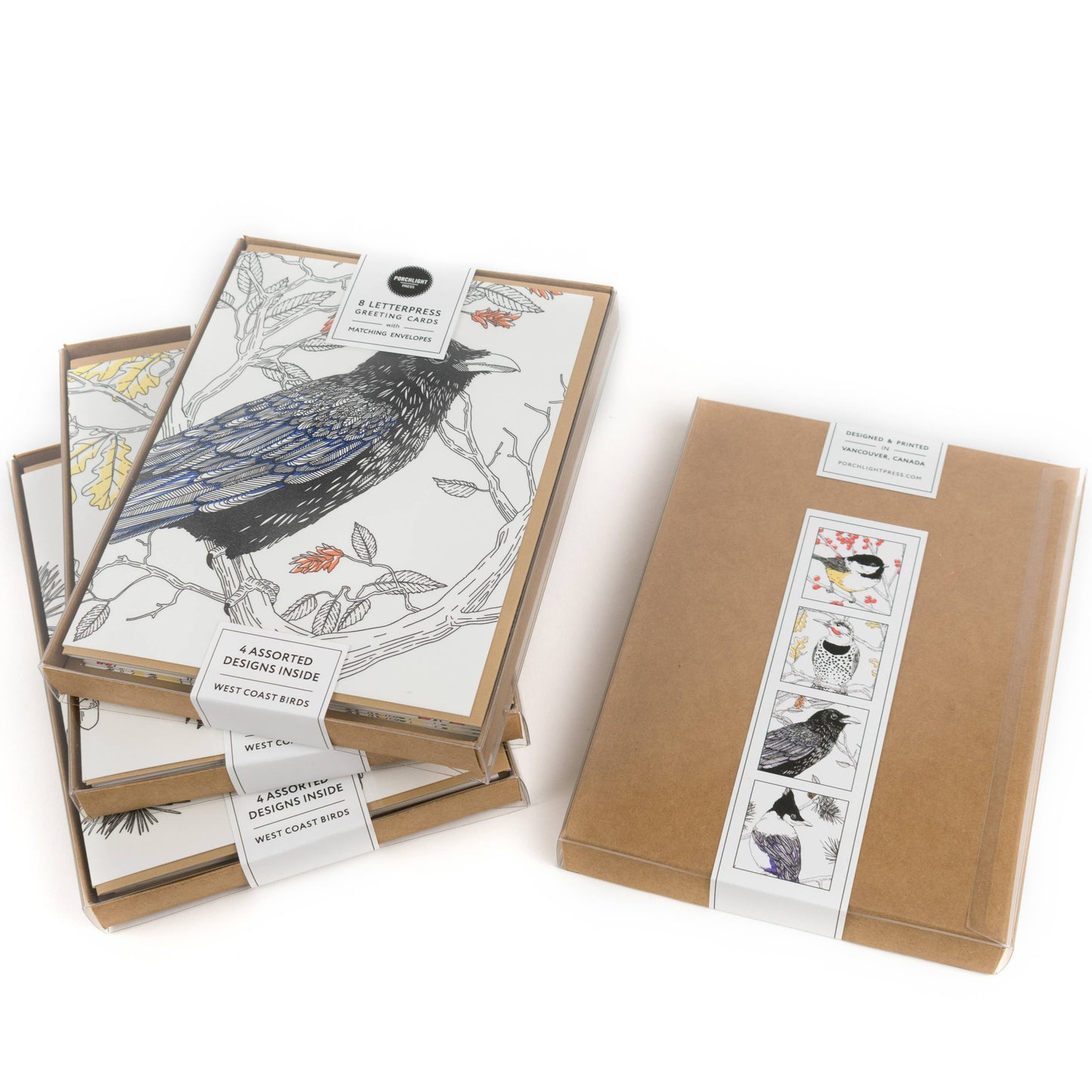 Porchlight Press Letterpress - Black-capped Chickadee Card