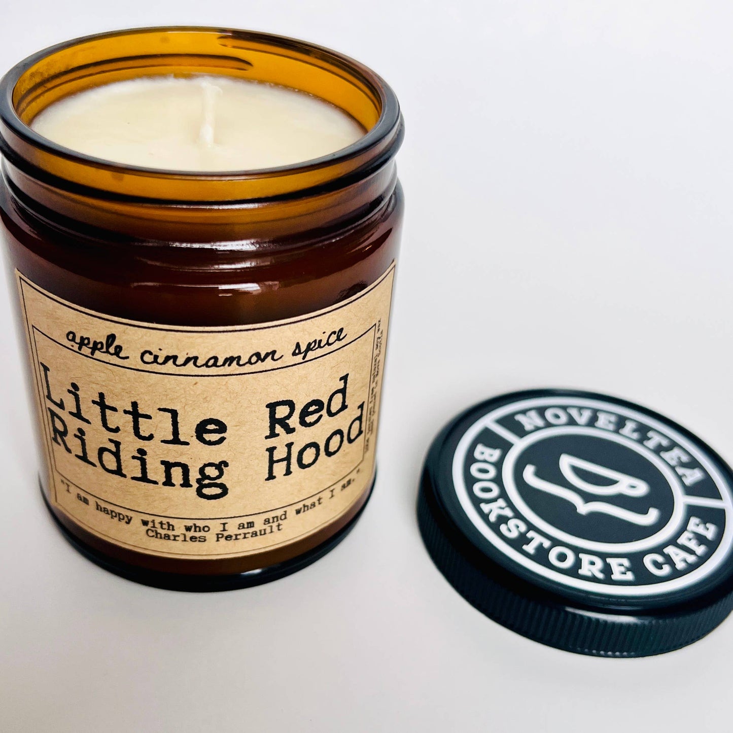 NovelTea Bookstore & Gifts - Little Red Riding Hood - Apple Spice Scented Candle - Agricola Street Books
