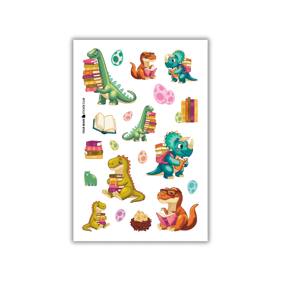 Four Bears Sticker Club - Prehistoric Page Turners - Agricola Street Books