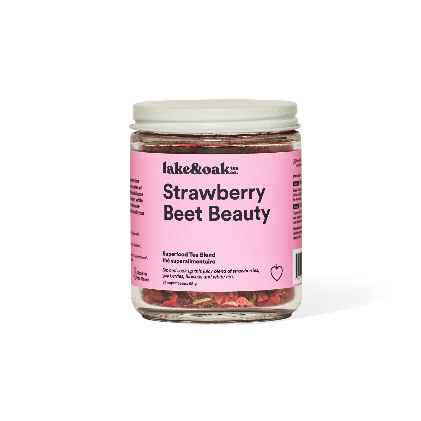 Lake & Oak Tea Co. - Strawberry Beet Beauty- Superfood Tea Blend - Agricola Street Books