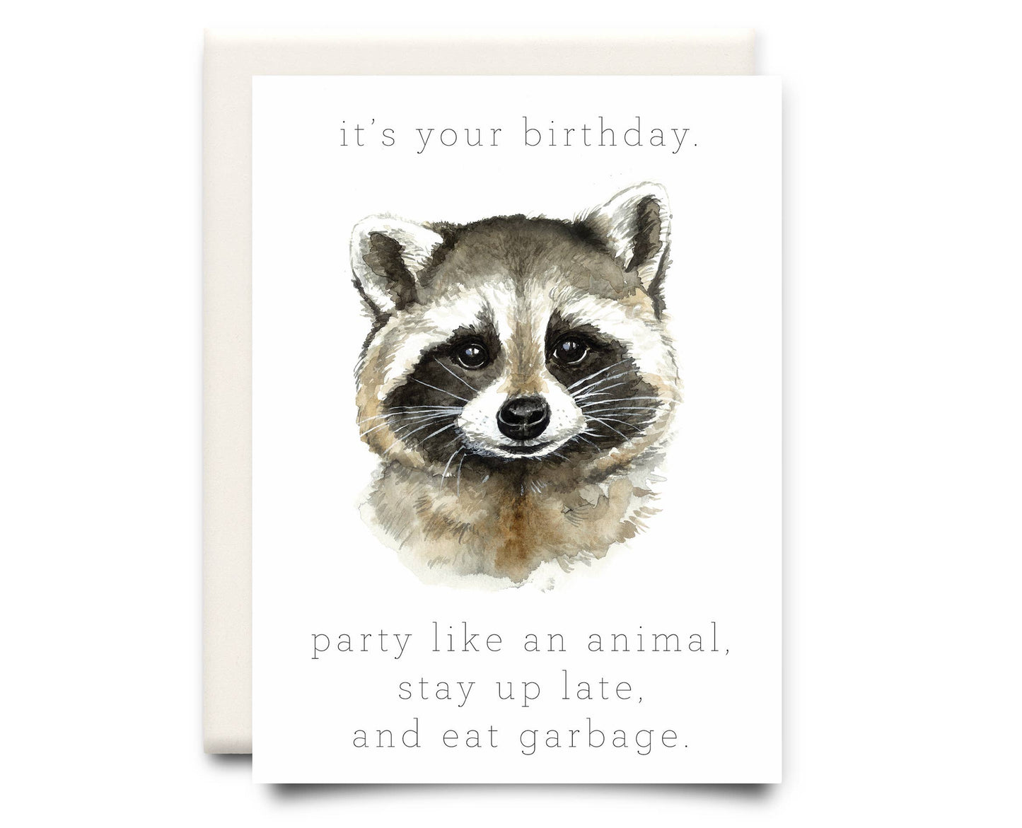 Inkwell Cards - Stay Up Late and Eat Garbage | Birthday Greeting Card - Agricola Street Books