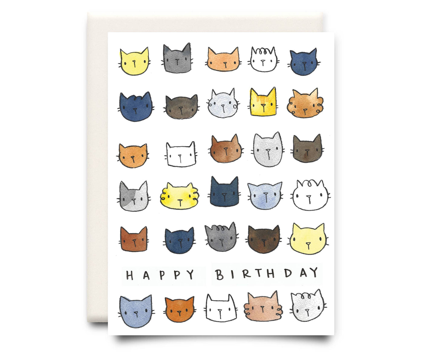 Inkwell Cards - Happy Birthday Cats | Birthday Greeting Card - Agricola Street Books