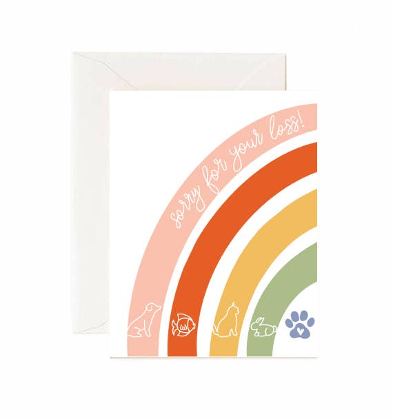 Jaybee Design - Pet Sympathy "Sorry For Your Loss" - Greeting Card - Agricola Street Books
