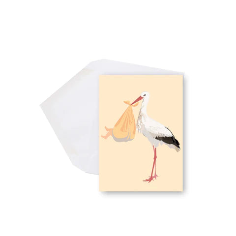 Stork Mini Greeting Card - Agricola Street Books