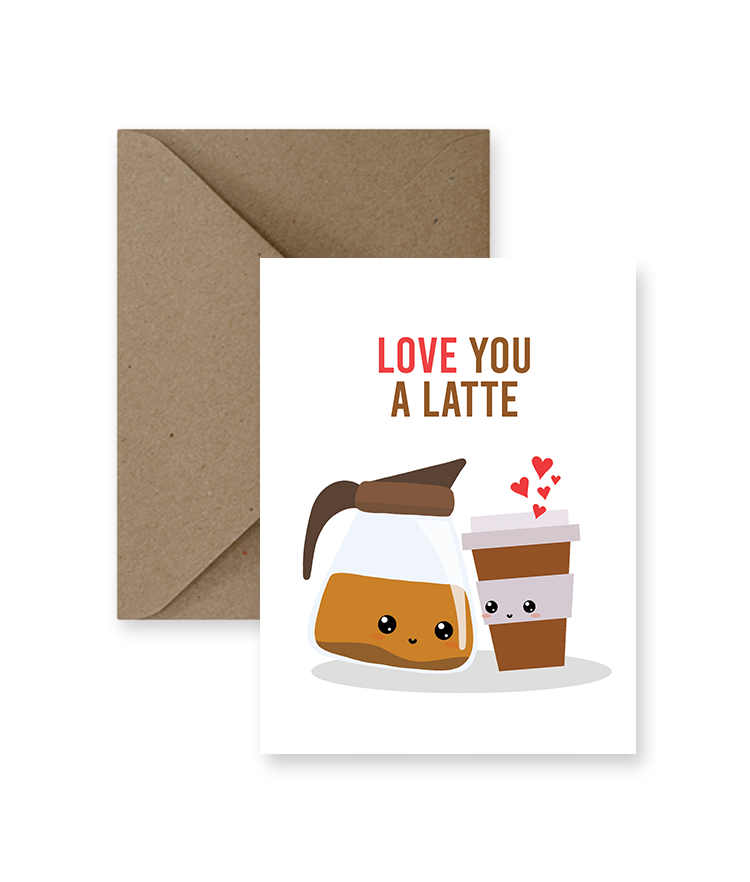 IMPAPER - Love You A Latte Love Card - Agricola Street Books