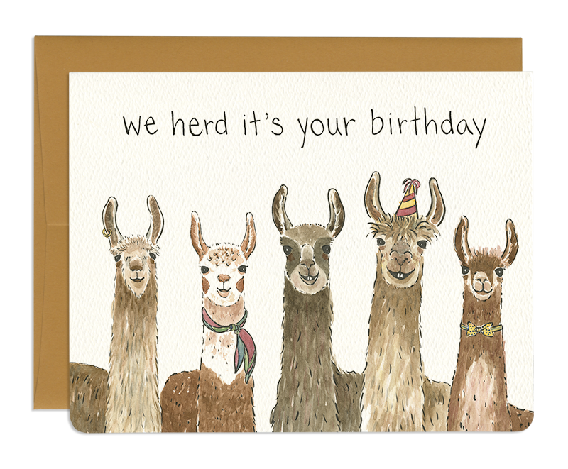 Gotamago - Llama Birthday Card - Agricola Street Books