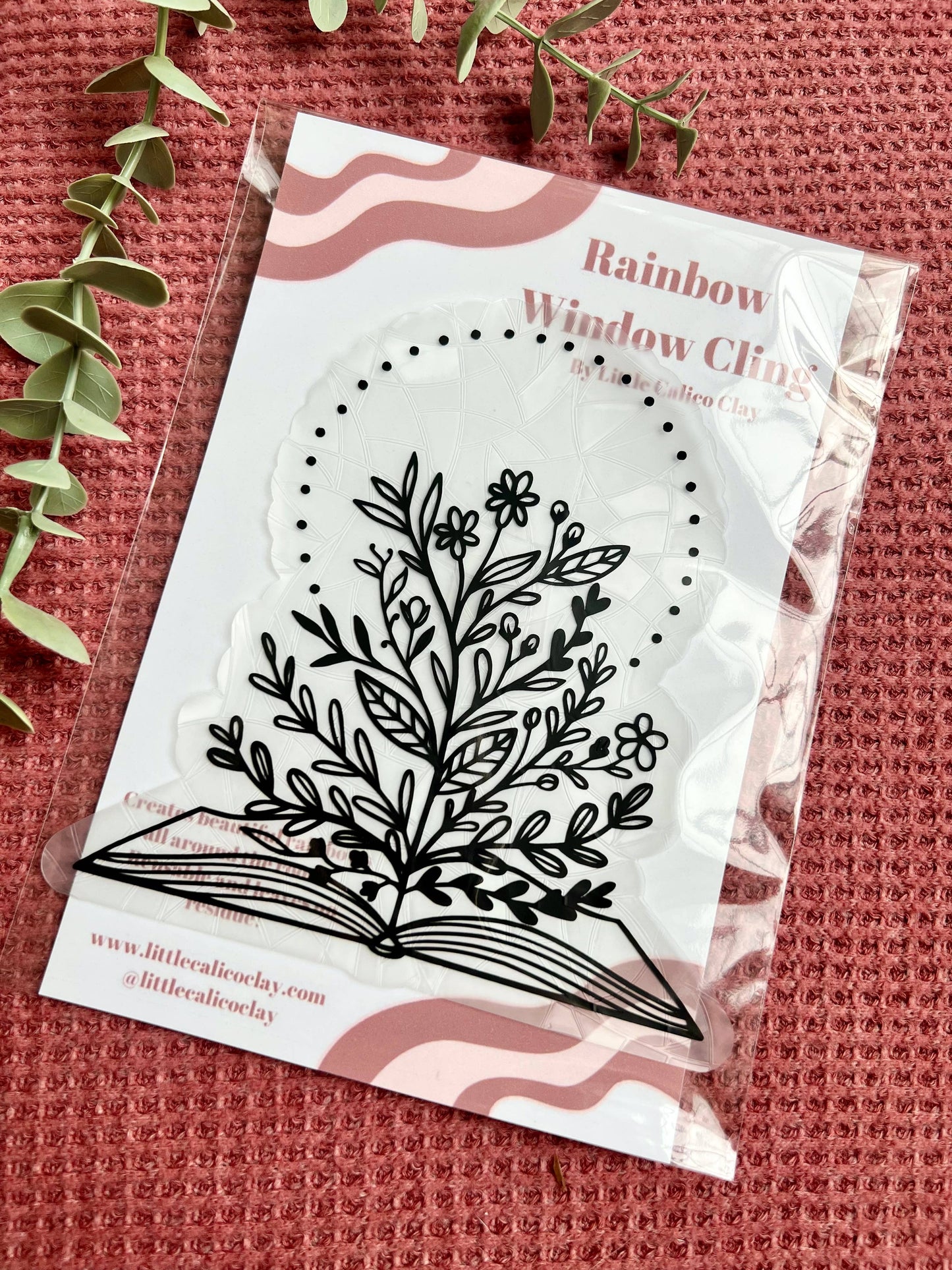 Little Calico Clay - Floral Book Suncatcher - Agricola Street Books