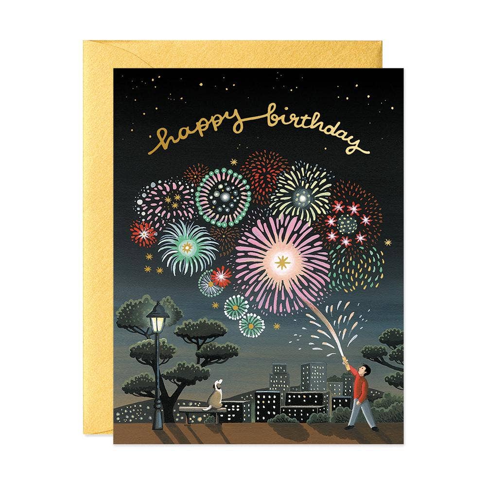 JooJoo Paper - Fireworks Birthday Card - Agricola Street Books
