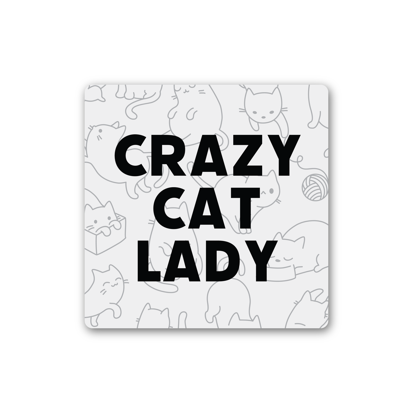 Knotty Design Co. - Crazy Cat Lady Magnet - Agricola Street Books