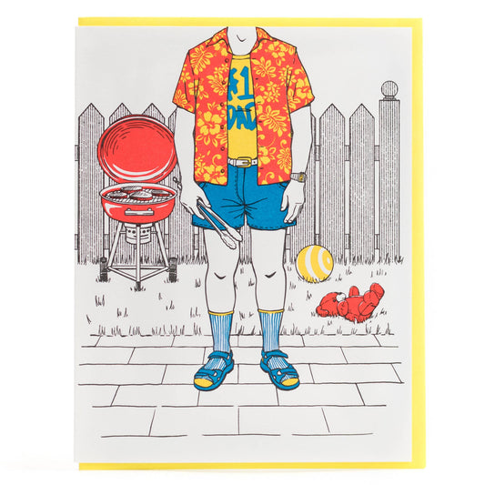 Porchlight Press Letterpress - Father's Day - #1 Dad - Agricola Street Books