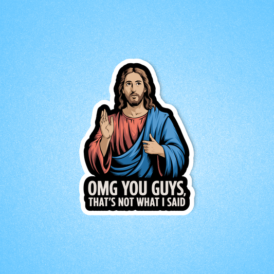 Radical Buttons - Funny Jesus sticker, Funny sticker, Laptop sticker 