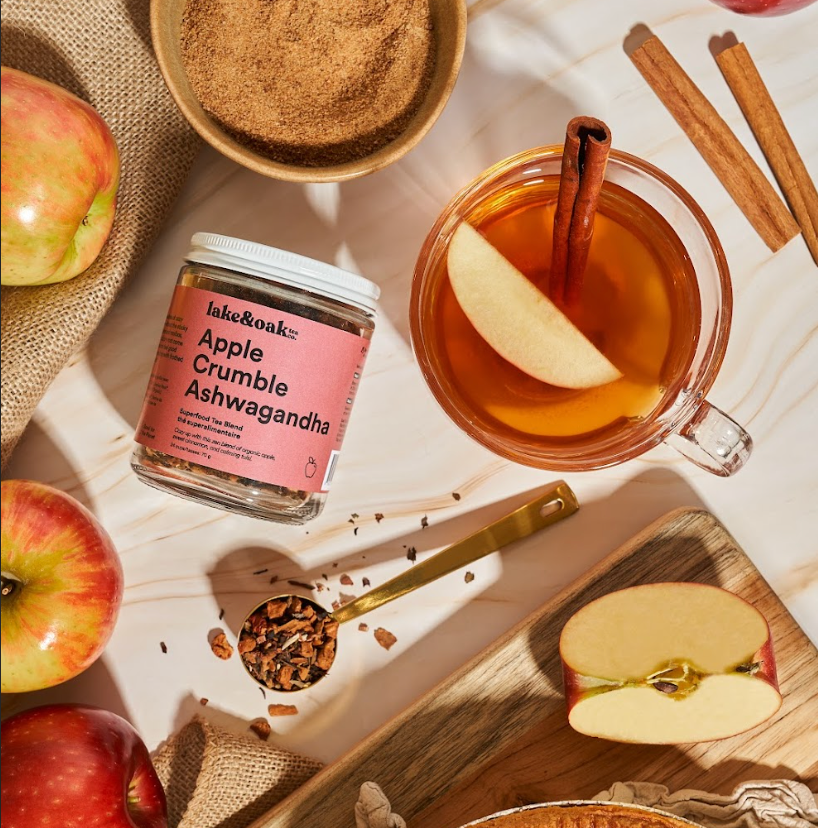 Lake & Oak Tea Co. - Apple Crumble Ashwagandha - Superfood Tea Blend