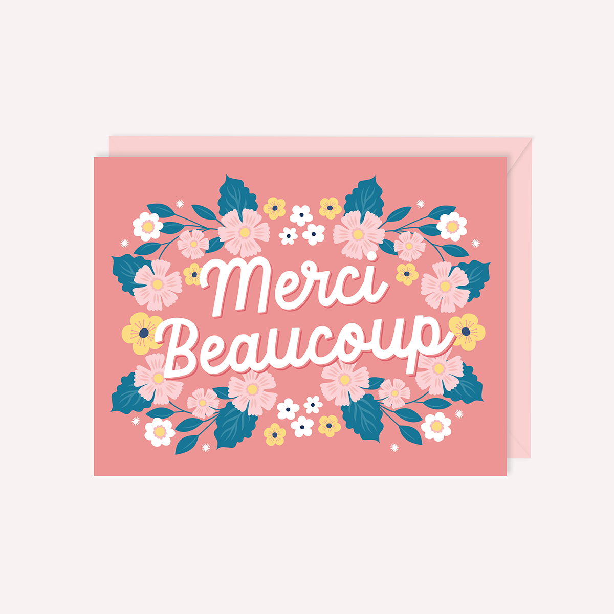 Paper Hearts™ - Merci Beaucoup | French Greeting Card - Agricola Street Books