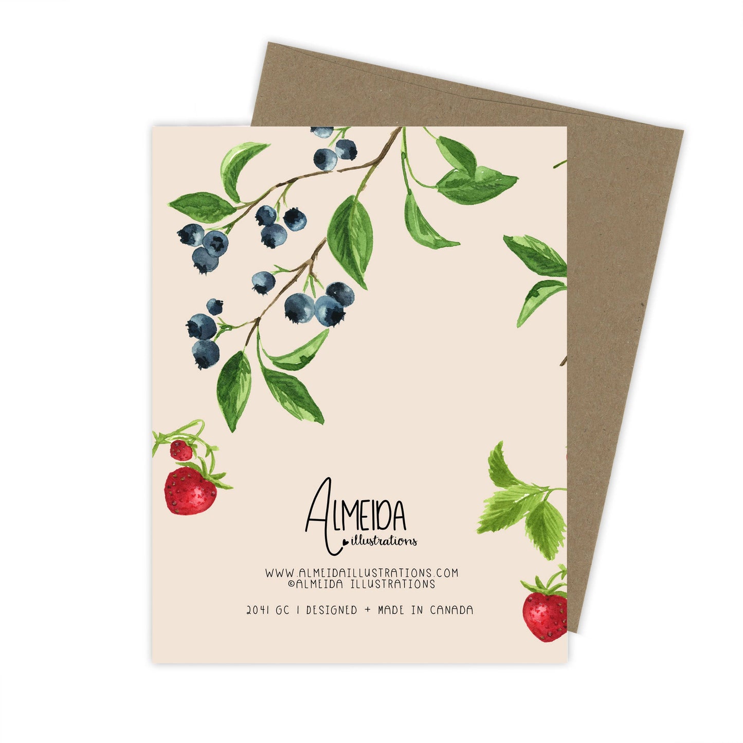 Almeida Illustrations - Carte de remerciement Berry