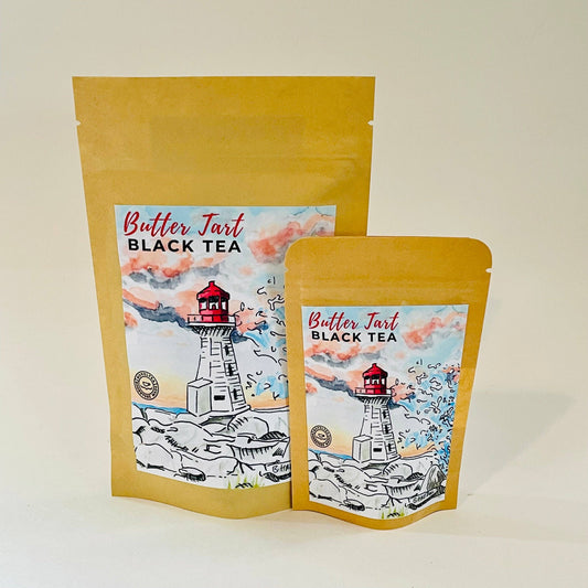 NovelTea Bookstore & Gifts - Artist Label | Peggy's Cove Lighthouse - Butter Tart BLACK TEA - Agricola Street Books