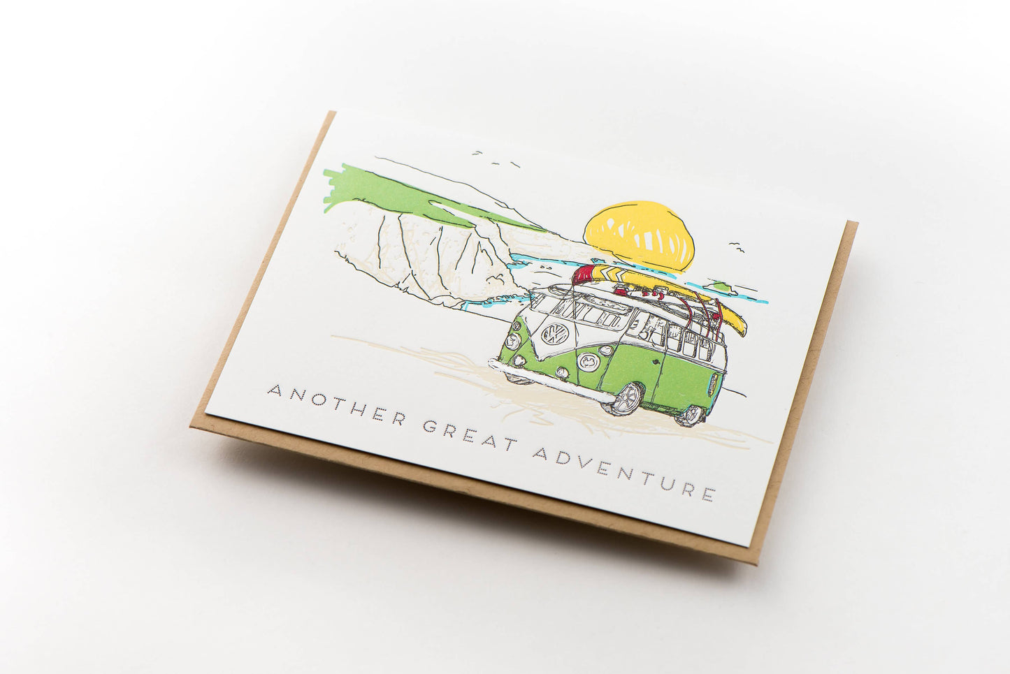 Porchlight Press Letterpress - Another Great Adventure Throwback Card - Agricola Street Books