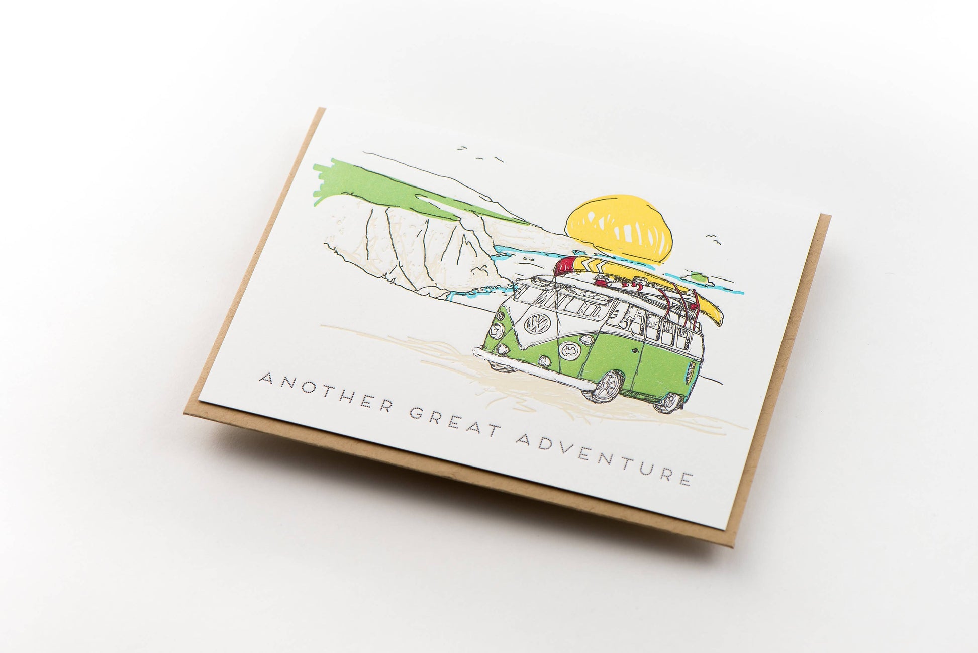 Porchlight Press Letterpress - Another Great Adventure Throwback Card - Agricola Street Books