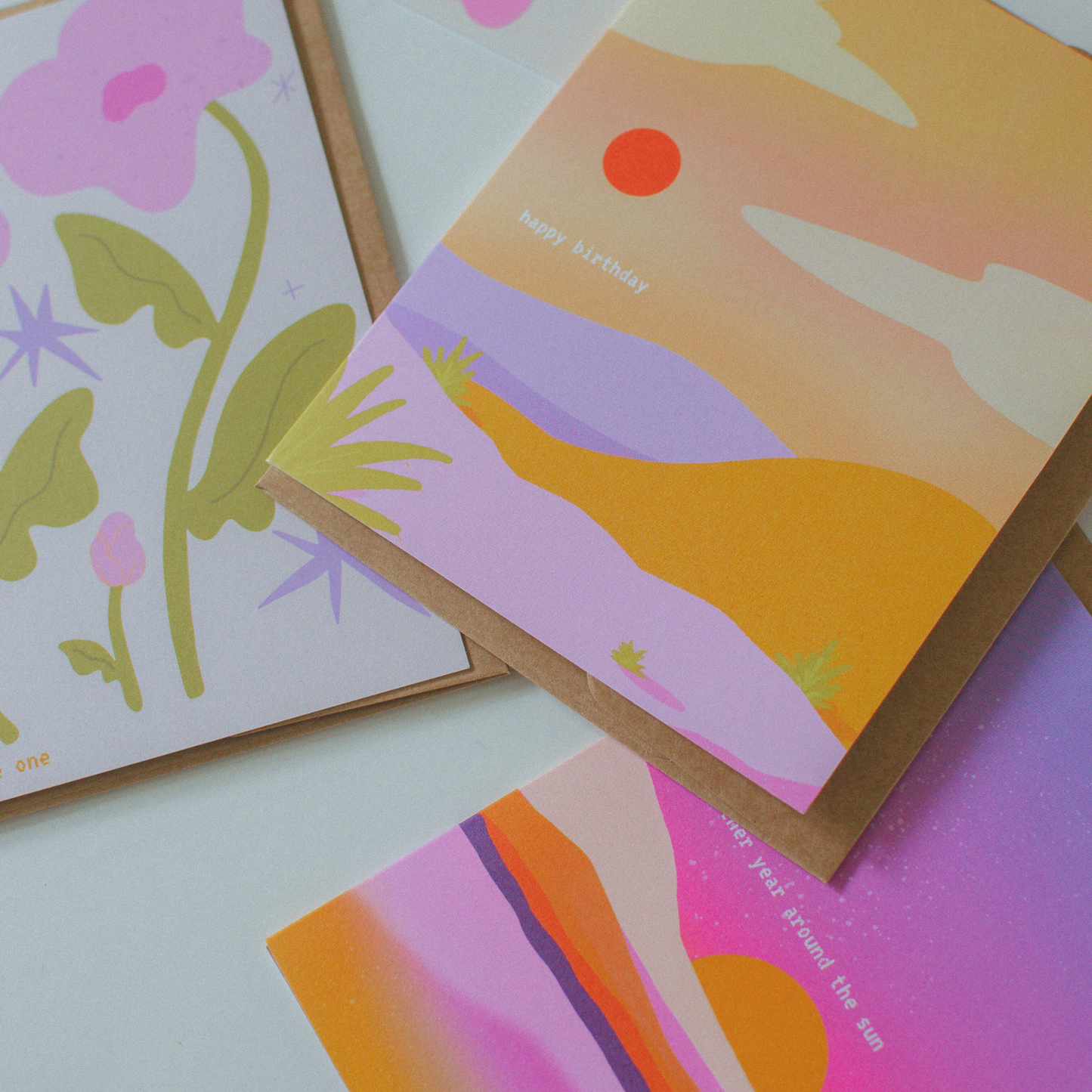 Brush & Bird Paper Co. - Another Year Around the Sun | Vibrant Birthday Card