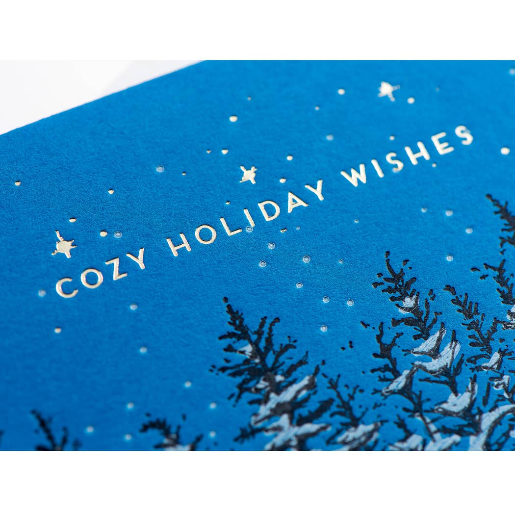 Porchlight Press Letterpress - Holiday Cozy A-Frame Card