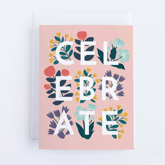 Pedaller Designs - Celebrate Floral Birthday Card - Agricola Street Books