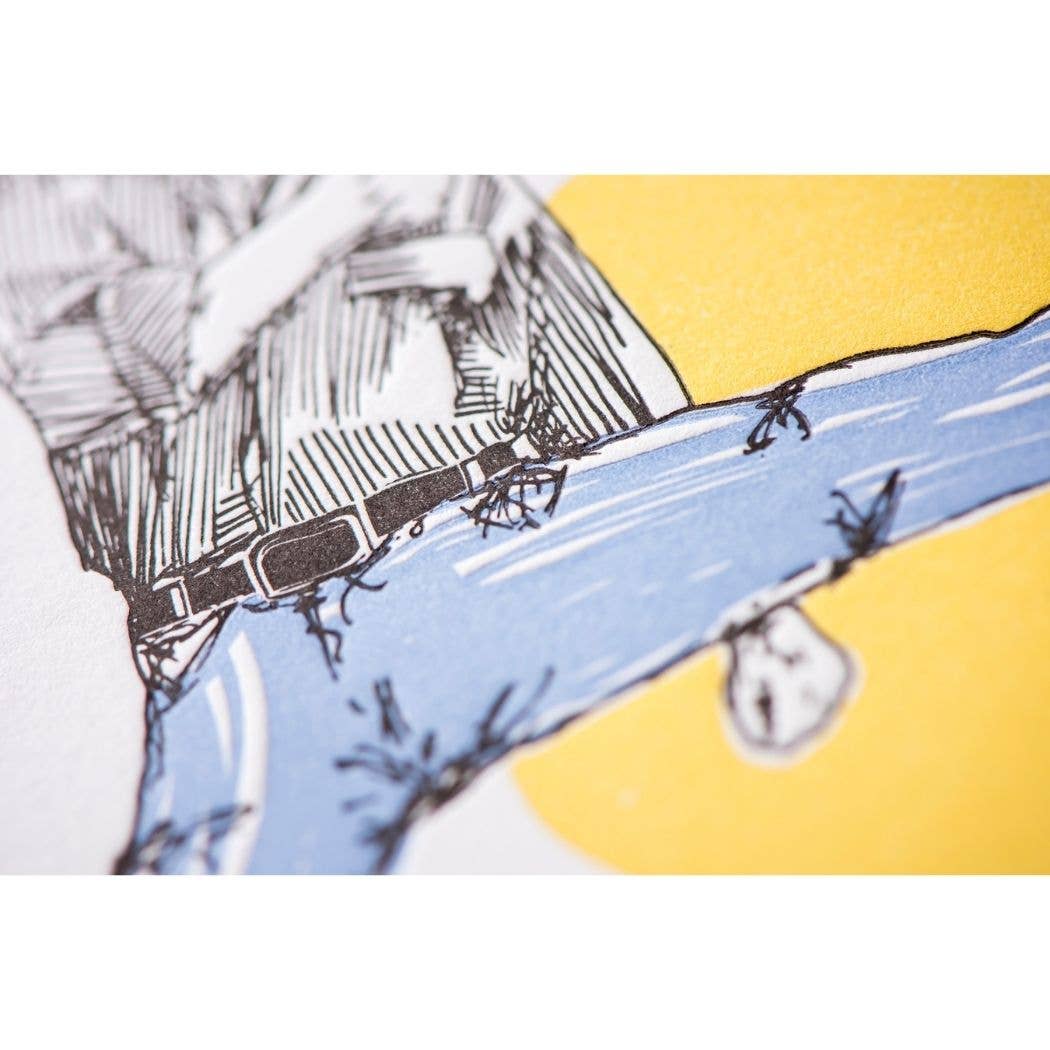 Porchlight Press Letterpress - You Kick Ass Throwback Card - Agricola Street Books