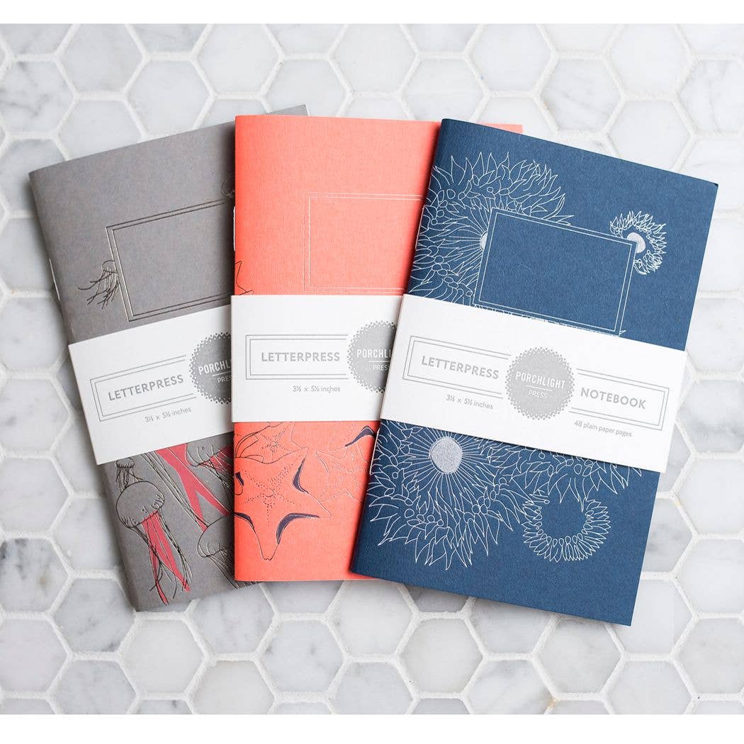 Porchlight Press Letterpress - Sea Anemone Pocket Notebook