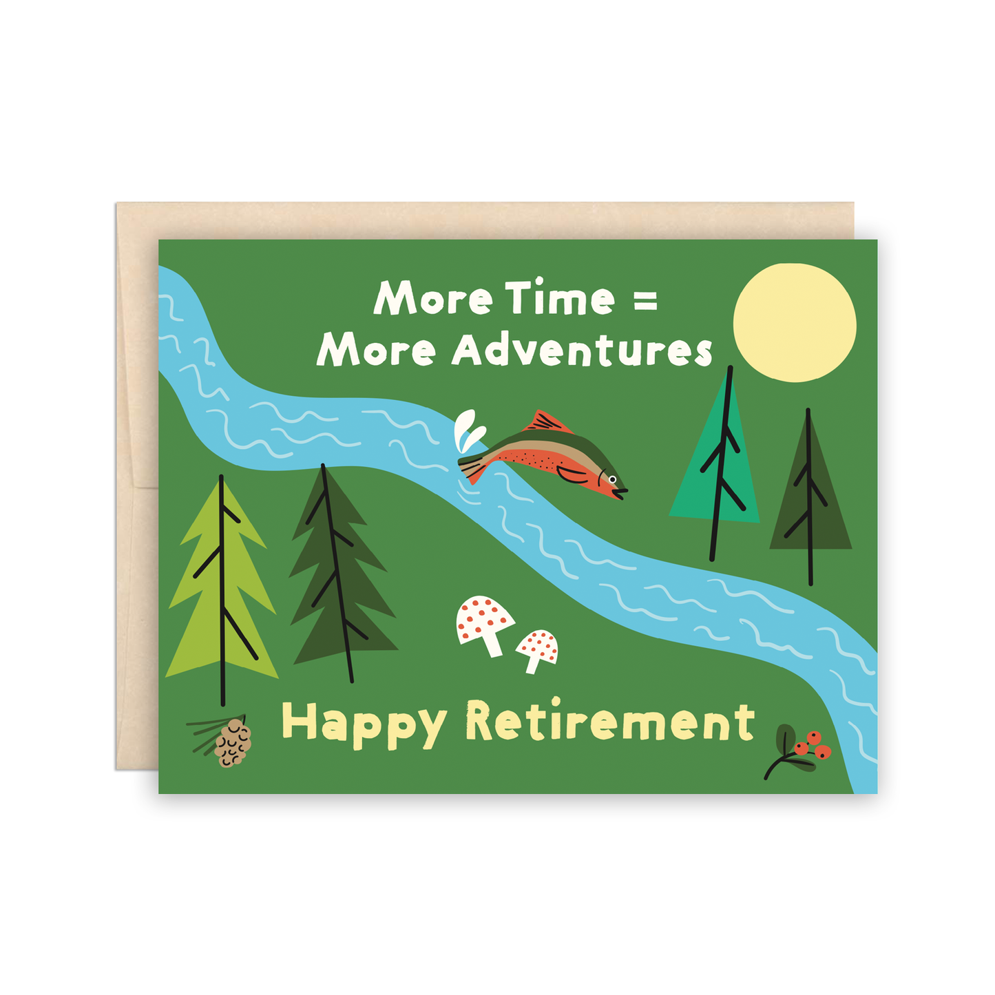 The Beautiful Project - Map Adventure Time Retirement Greeting Card - Agricola Street Books